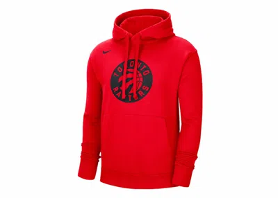 Pre-owned Nike Men's  Nba Toronto Raptors Essential Fleece Pullover Hoodie In Red