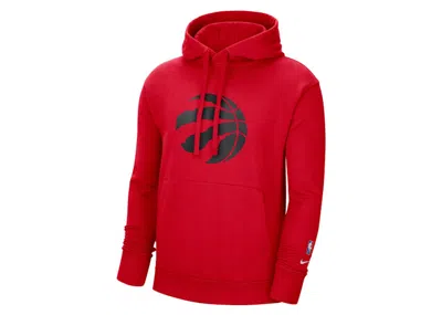 Pre-owned Nike Men's  Nba Toronto Raptors Essential Fleece Pullover Hoodie In Red/black In Multi