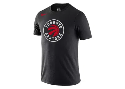 Pre-owned Nike Men's  Nba Toronto Raptors Logo Drifit T-shirt In Black