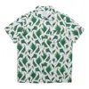 Nike Men's  Nigeria Feather Printing Woven Short Sleeve White Shirt In Green