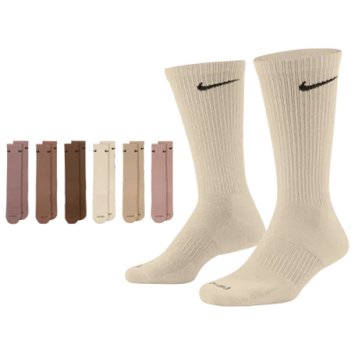 Nike Kids' Men's   6 Pack Everyday Plus Cushioned Socks In Multi/neutral