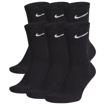 Nike Men's   Everyday Cush Crew 6pr In Black/white