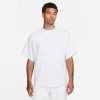 Nike Men's Solo Swoosh Short-sleeve Heavyweight Top In Birch Heather/white