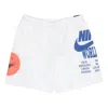 Nike Men's  Nsw French Terry Large Logo Printing Knit Sports Shorts White