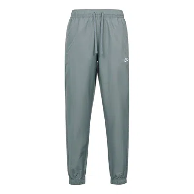 Nike Men's  Nsw Spe Wvn Athleisure Casual Sports Woven Bundle Feet Long Pants/trousers Gray In Green