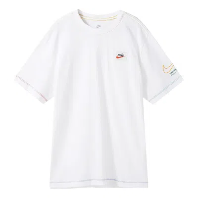 Nike Men's  Nsw Tee Swoosh 50 Lbr Casual Sports Breathable Printing Short Sleeve White T-shirt