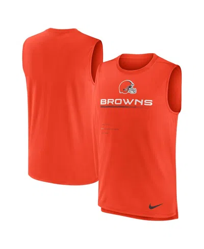 Nike Orange Cleveland Browns Muscle Trainer Tank Top