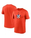 NIKE MEN'S NIKE ORANGE HOUSTON ASTROS LEGEND FUSE LARGE LOGO PERFORMANCE T-SHIRT