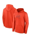NIKE MEN'S NIKE ORANGE NEW YORK METS AUTHENTIC COLLECTION PRACTICE PERFORMANCE PULLOVER HOODIE