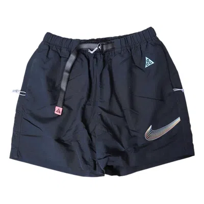 Nike Men's  Outdoor Functional Waterproof Pocket Logo Athleisure Casual Sports Shorts Black In Blue