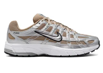 Pre-owned Nike Men's  P6000 Sneakers In Khaki/metallic Silver/metallic Platinum