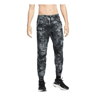 Nike Men's  Packable Full Print Logo Plaid Casual Bundle Feet Sports Pants/trousers/joggers Black