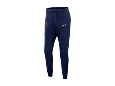 Pre-owned Nike Men's  Paris Saintgermain Tech Fleece Track Pant In Midnight Navy Blue/gold