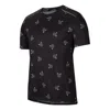 Nike Men's  Pattern Logo Printing Round Neck Sports Short Sleeve Black T-shirt