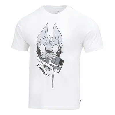 Nike Men's  Pattern Printing Short Sleeve White T-shirt