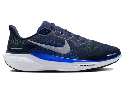 Pre-owned Nike Men's  Pegasus 41 Sneakers In Midnight Navy Blue/black/volt
