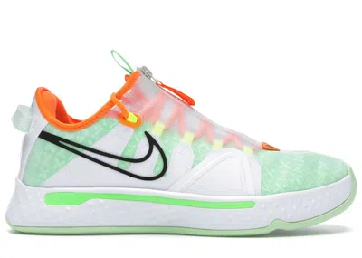 Pre-owned Nike Men's  Pg 4 Gatorade Sneakers In White/black/barely Volt In Multi
