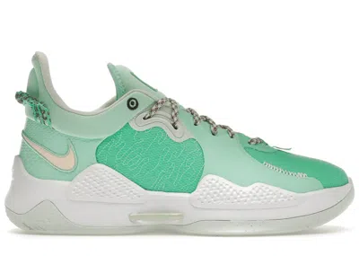 Pre-owned Nike Men's  Pg 5 Play For The Future Sneakers In Green/white/translucent In Multi