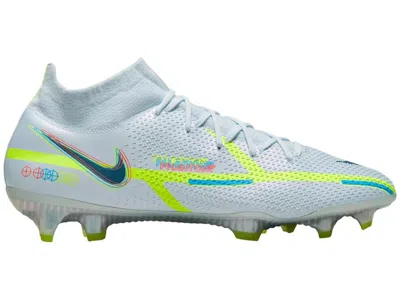 Pre-owned Nike Men's  Phantom Gt2 Df Elite Fg Progress Pack Sneakers In Football Grey/light Marine/volt