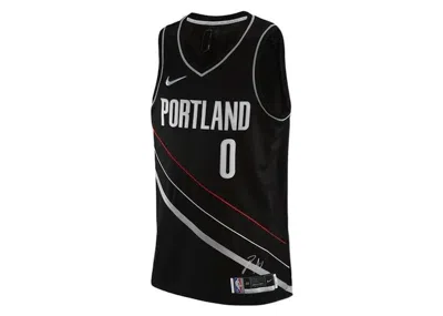 Pre-owned Nike Men's  Portland Trail Blazers D Lillard Swingman Jersey In Black