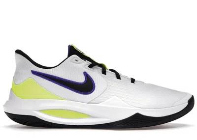 Pre-owned Nike Men's  Precision 5 Sneakers In White/barely Volt In Multi