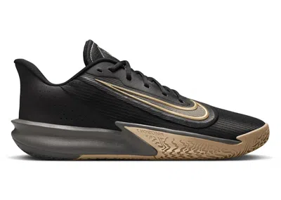 Pre-owned Nike Men's  Precision 7 Metallic Gold Sneakers In Black/parachute Beige/iron Grey
