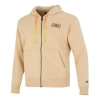 Nike Men's  Printing Alphabet Zipper Hooded Running Fitness Training Jacket Khaki In Neutral