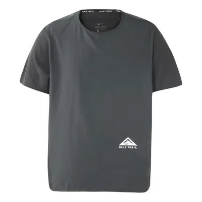 Nike Men's  Printing Pattern Splicing Round Neck Sports Short Sleeve Gray T-shirt