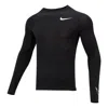 Nike Men's  Pro Dri-fit Athleisure Casual Sports Round Neck Breathable Long Sleeves Black T-shirt In Black