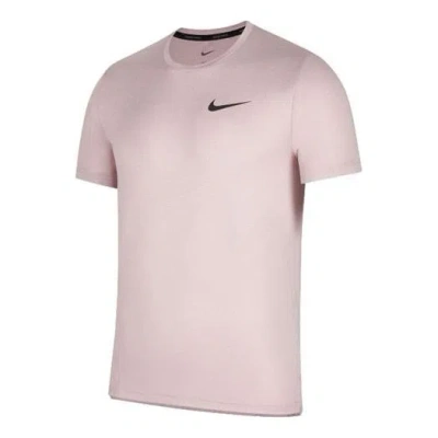 Nike Men's  Pro Dri-fit Logo Printing Casual Sports Round Neck Short Sleeve Pink T-shirt
