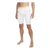 Nike Men's  Pro Hyperstrong Alphabet Waist Logo Printing Slim Fit Shorts White