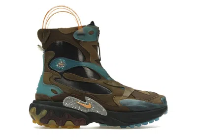 Pre-owned Nike Men's  React Boot Undercover Sneakers In Brown/black/teal