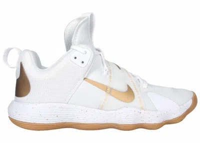 Pre-owned Nike Men's  React Hyperset Se Sneakers In White/metallic Gold