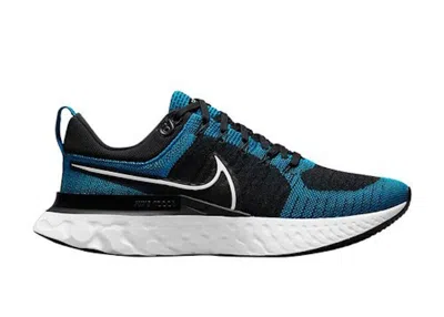 Pre-owned Nike Men's  React Infinity Flyknit 2 Sneakers In Blue Orbit/black/white