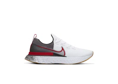 Pre-owned Nike Men's  React Infinity Run Flyknit Light Brown Sneakers In White/black/gum Light Brown