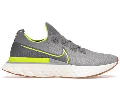Pre-owned Nike Men's  React Infinity Run Sneakers In Particle Grey/volt