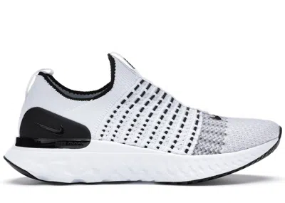 Pre-owned Nike Men's  React Phantom Run Flyknit 2 Sneakers In White/black In Multi