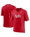 Nike Men's  Red Cincinnati Reds Authentic Collection Pregame Raglan Performance V-neck T-shirt In Red