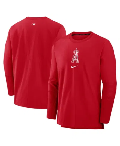 Nike Men's  Red Los Angeles Angels Authentic Collection Player Performance Pullover Sweatshirt