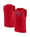 Nike Men's  Red Los Angeles Angels Knockout Stack Exceed Muscle Tank Top In Red