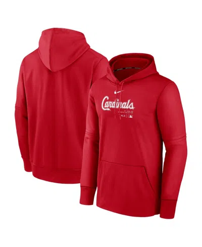 Nike Men's  Red St. Louis Cardinals Authentic Collection Practice Performance Pullover Hoodie