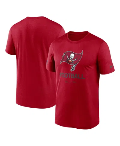 Nike Men's  Red Tampa Bay Buccaneers Infographic Performance T-shirt