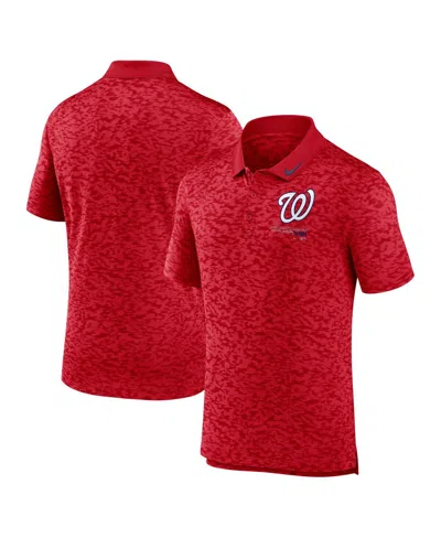 Nike Men's  Red Washington Nationals Next Level Performance Polo Shirt