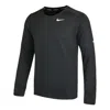 Nike Men's  Reflective Logo Training Sports Running Long Sleeves Black T-shirt In Black