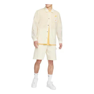 Nike Men's  Retro Embroidered Daisy Long Sleeves Autumn Coconut Milk Shirt In Neutral