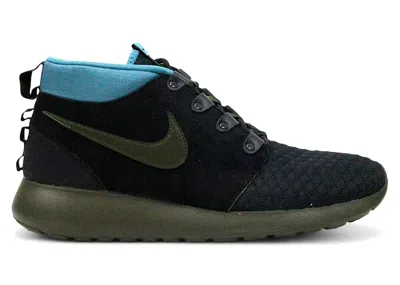 Pre-owned Nike Men's  Roshe Run Sneakerboot Sneakers In Black/dark Loden/mineral Teal
