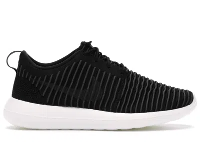 Pre-owned Nike Men's  Roshe Two Flyknitvolt Sneakers In Black/dark Grey/white