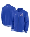 Nike Atlanta Braves Authentic Collection City Connect Game Time  Men's Mlb Full-zip Bomber Jacket In Royal