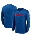 Nike Men's  Royal Buffalo Bills Sideline Team Velocity Performance Long Sleeve T-shirt In Royal