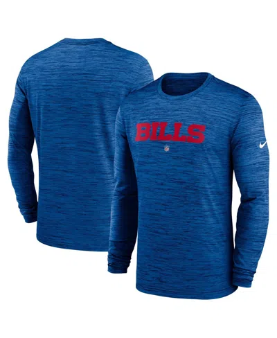 Nike Men's  Royal Buffalo Bills Sideline Team Velocity Performance Long Sleeve T-shirt